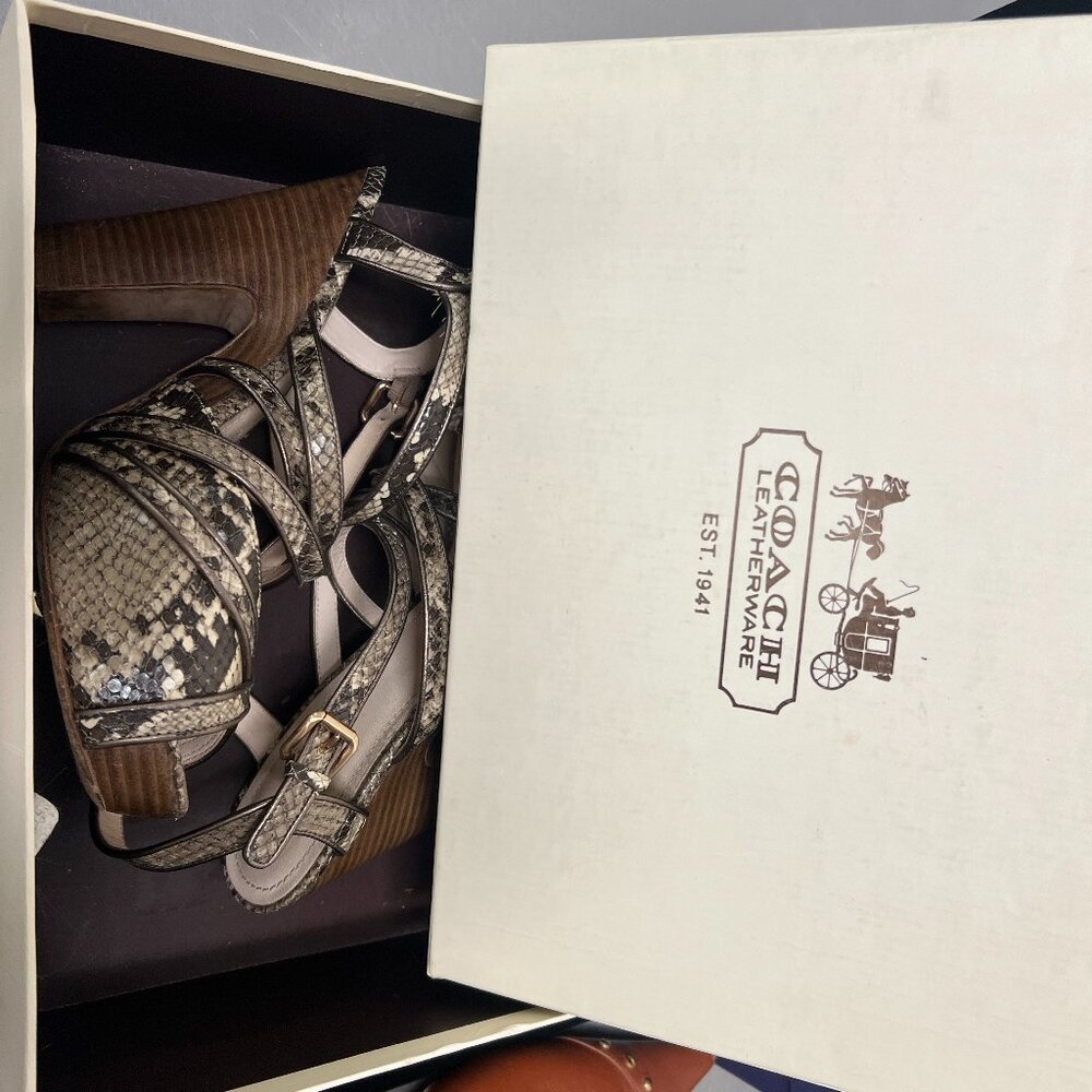 Coach Python Skin Platform Sandal - image 3